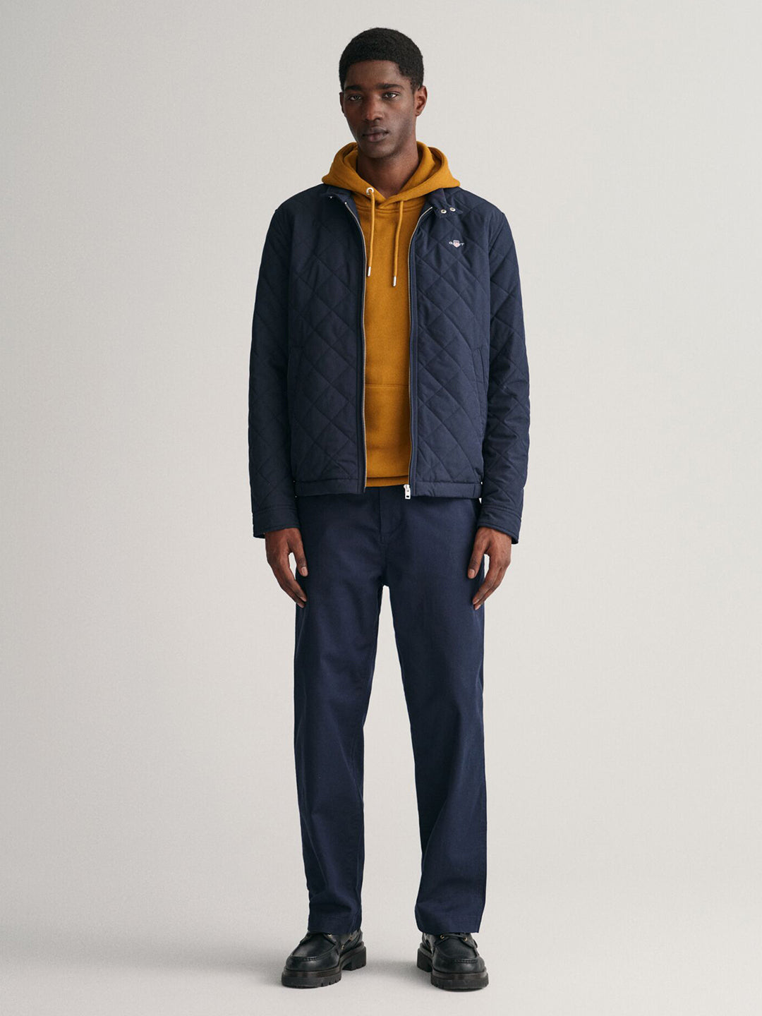 Gant Men Blue Solid Collar Jacket