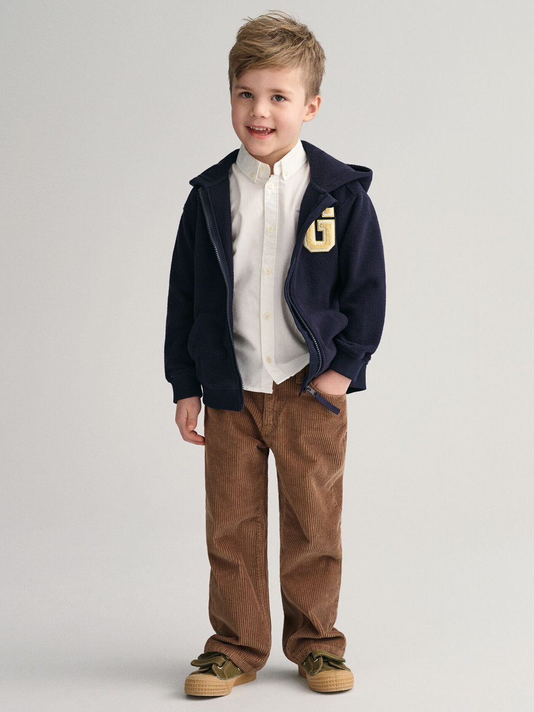 Gant Kids White Solid Collar Shirt