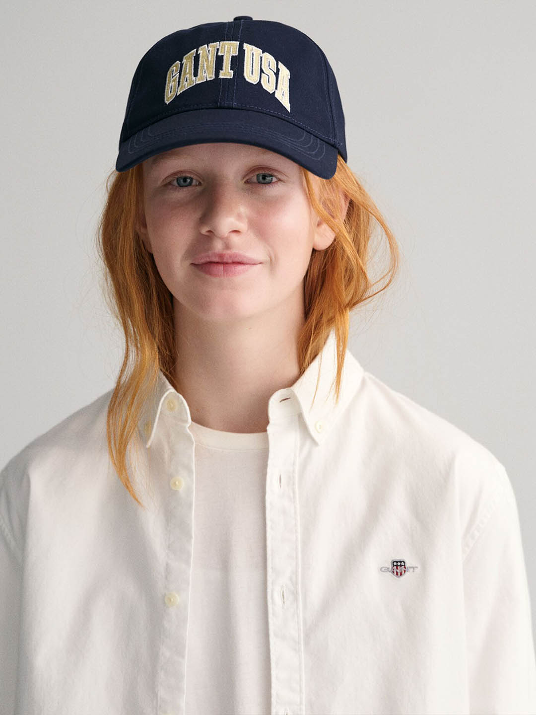 Gant Kids White Solid Collar Shirt
