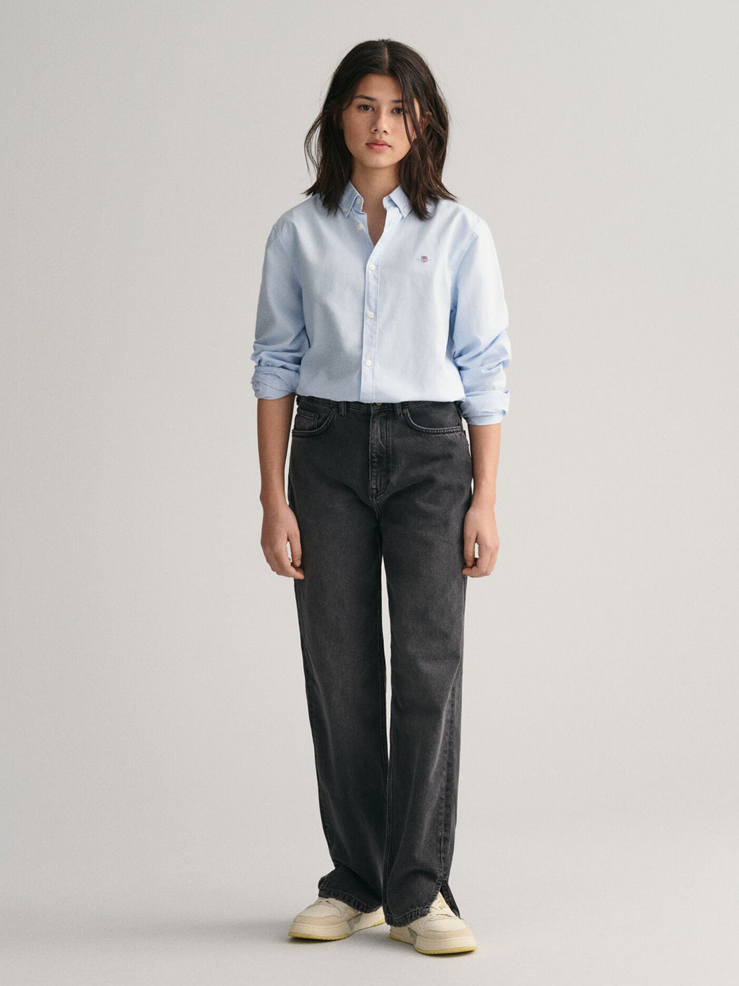 Gant Kids Blue Striped Collar Shirt