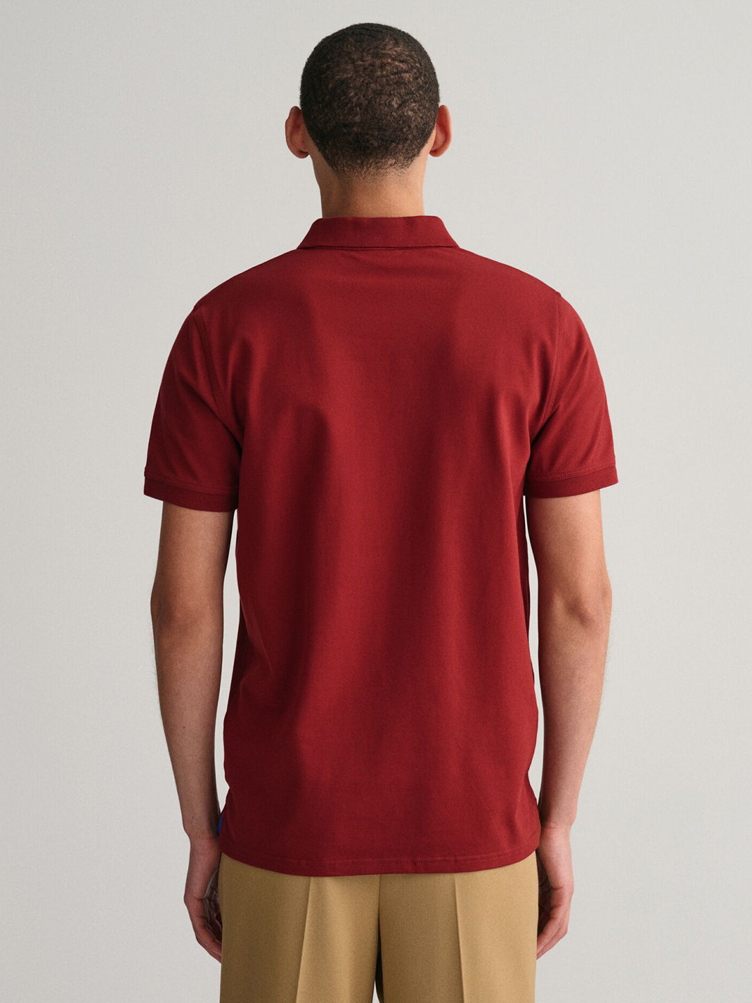 Gant Men Red Solid Polo Tshirt
