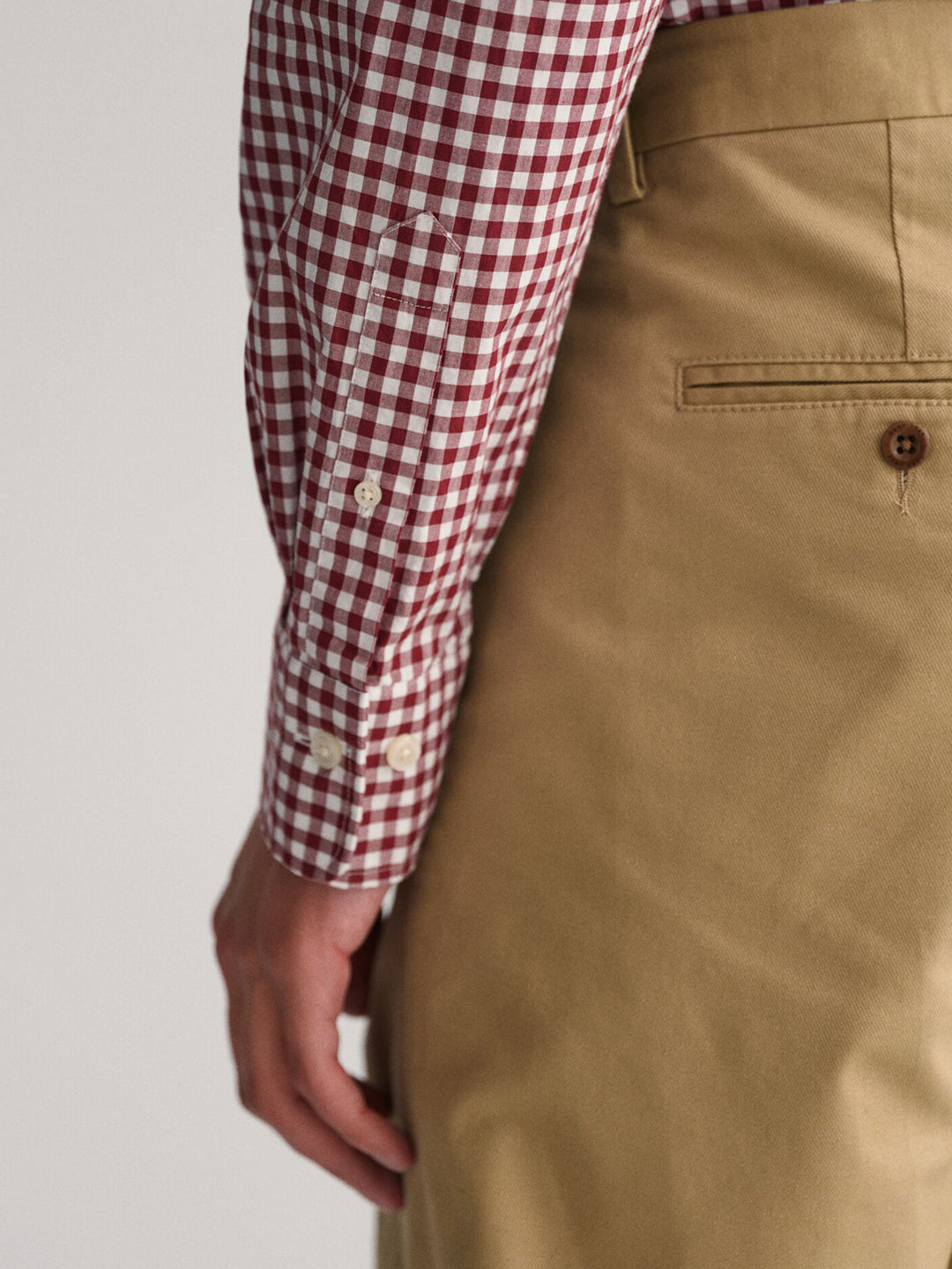 Gant Men Red Check Collar Shirt