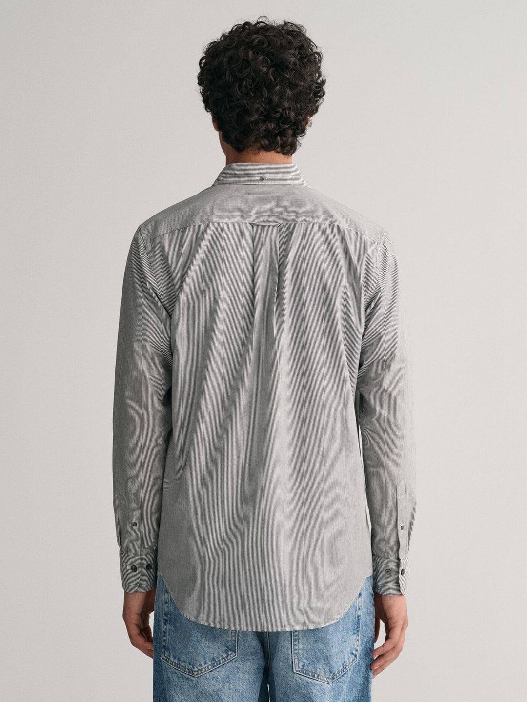 Gant Men Black Striped Collar Shirt