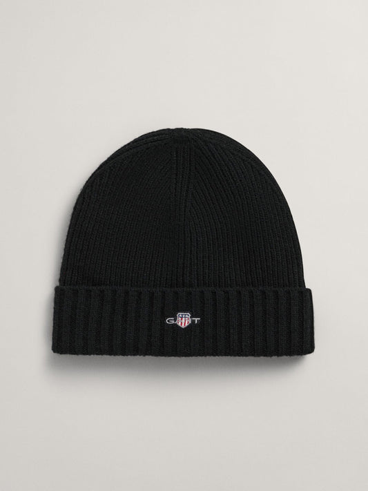 Gant Men Black Solid Beanies