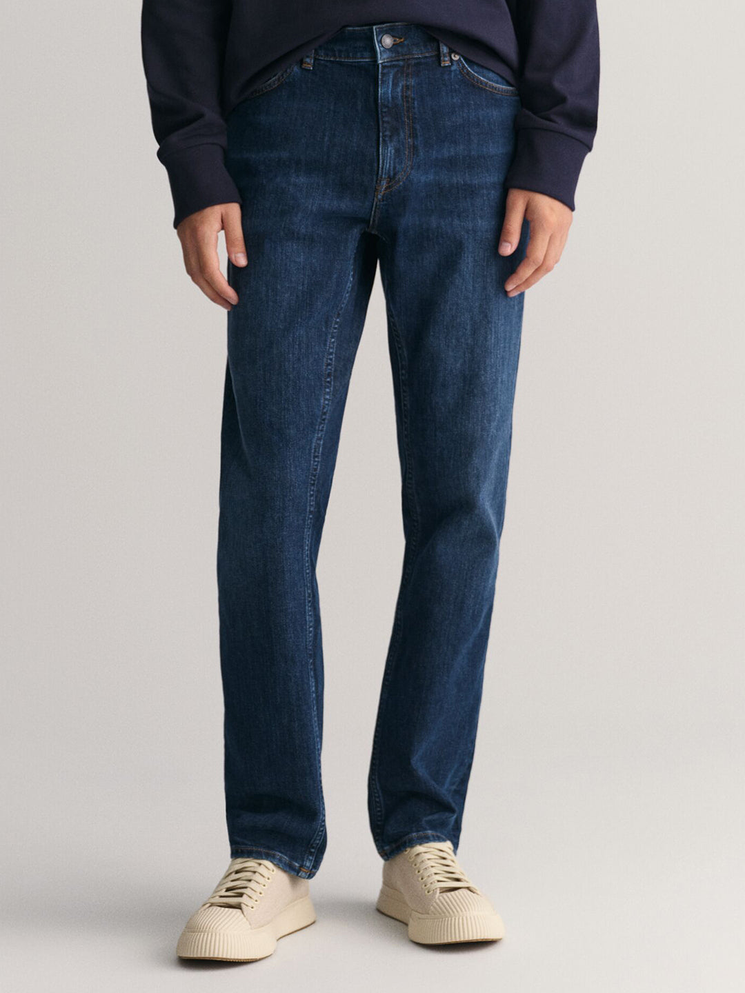 Shop Gant Men Blue Regular Fit Washed Jeans - Gant India