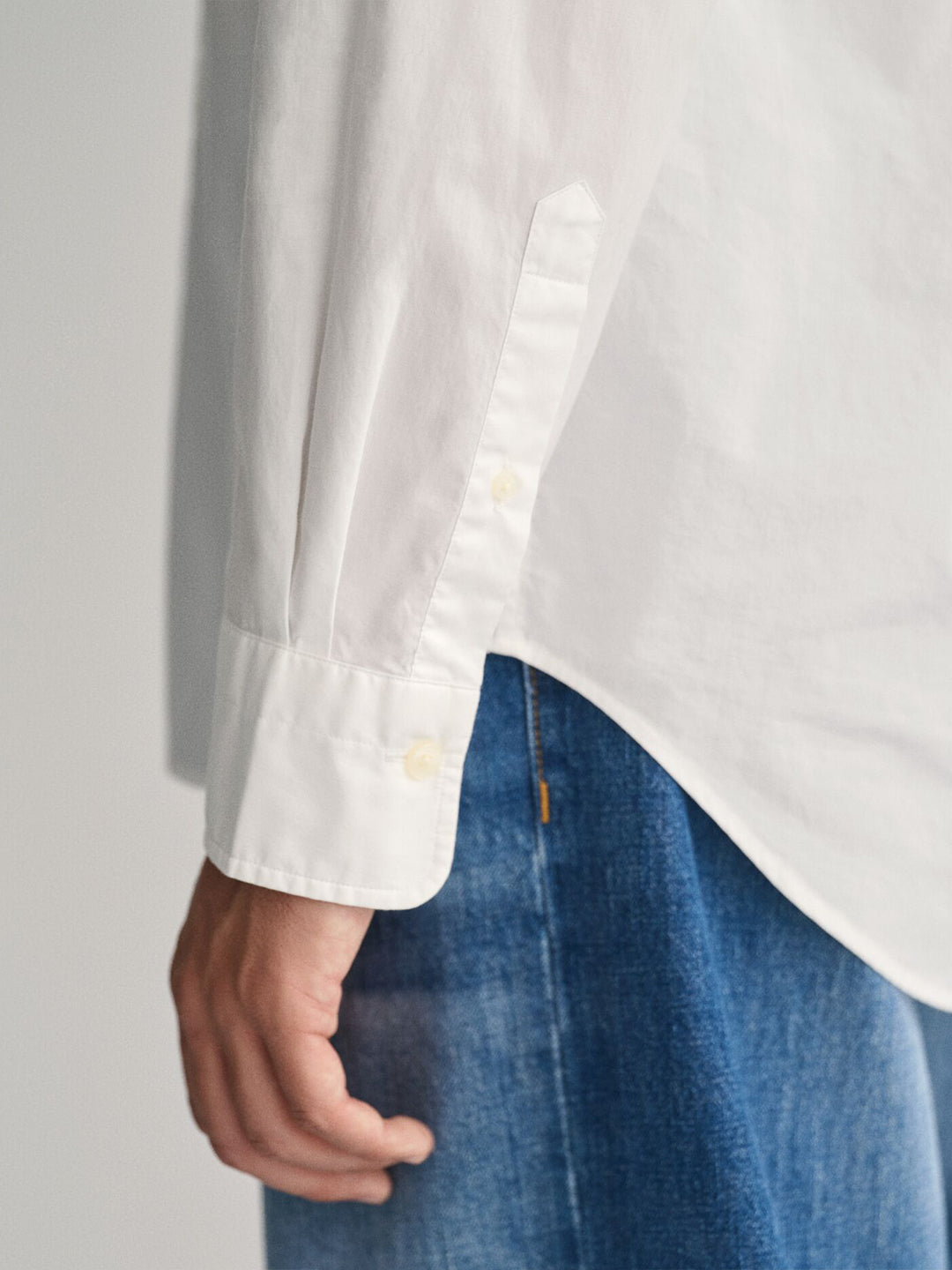 Gant Men White Solid Collar Shirt