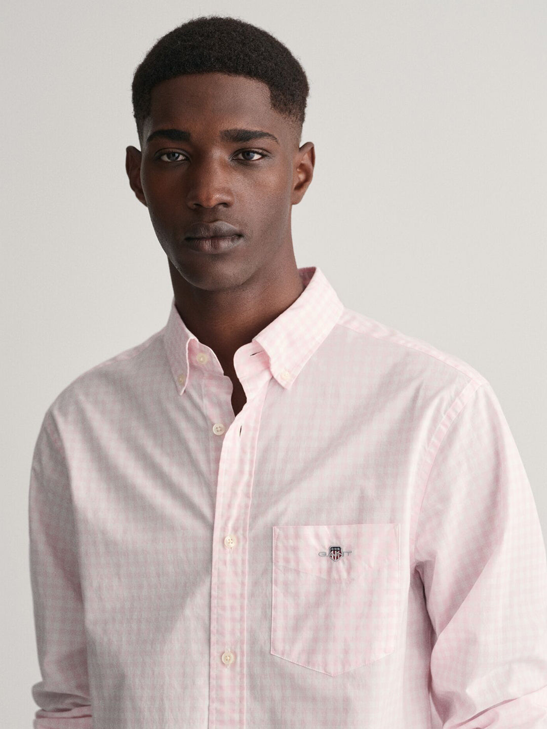 Gant Men Pink Check Collar Shirt
