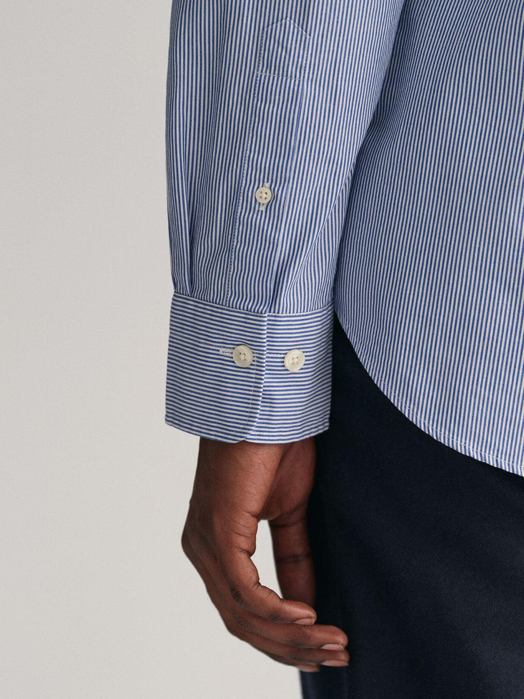 Gant Men Blue Striped Collar Shirt