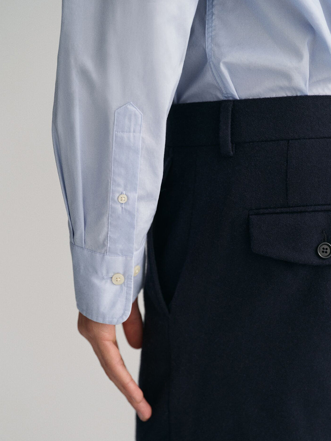 Gant Men Blue Solid Collar Shirt