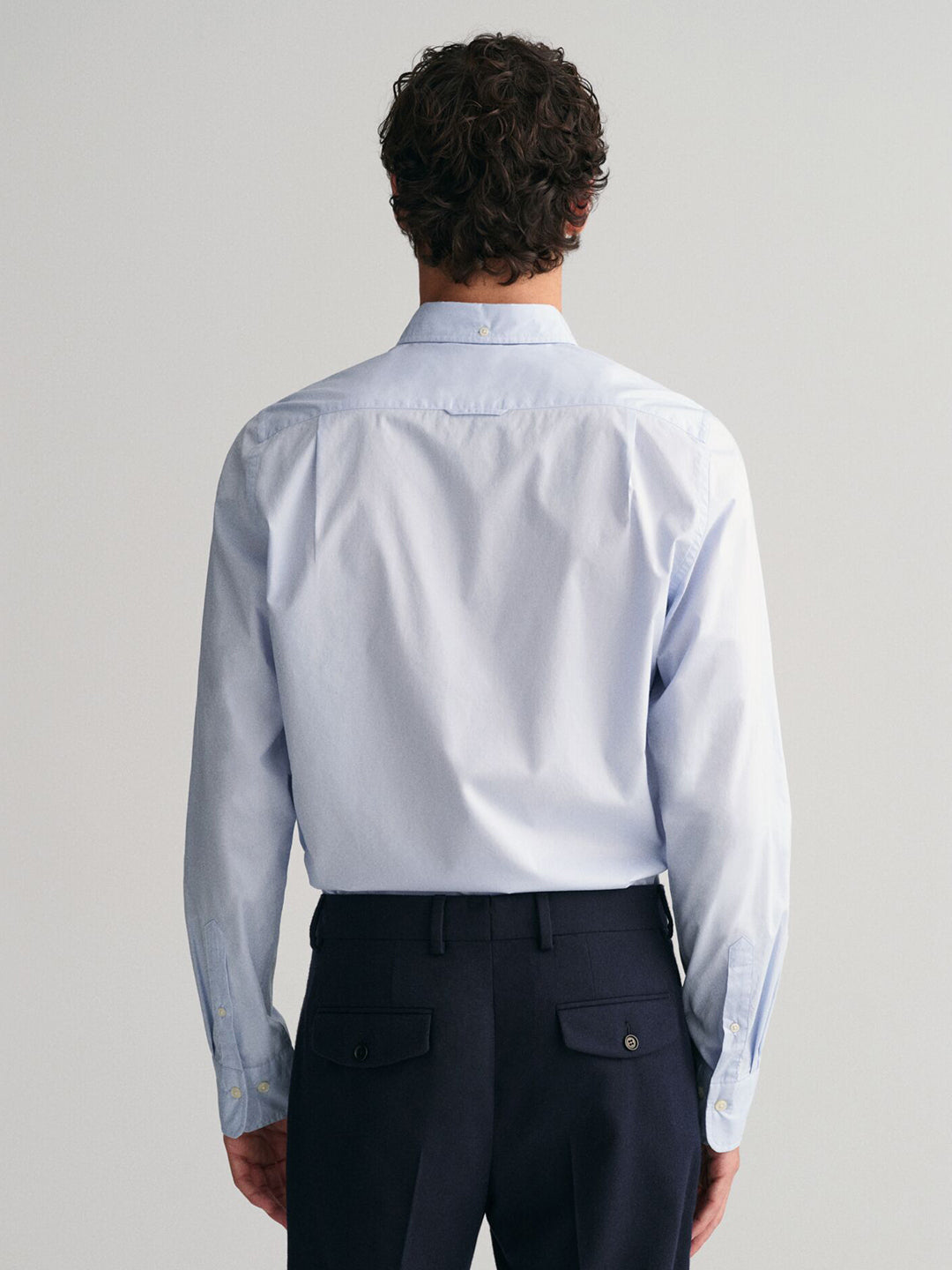 Gant Men Blue Solid Collar Shirt