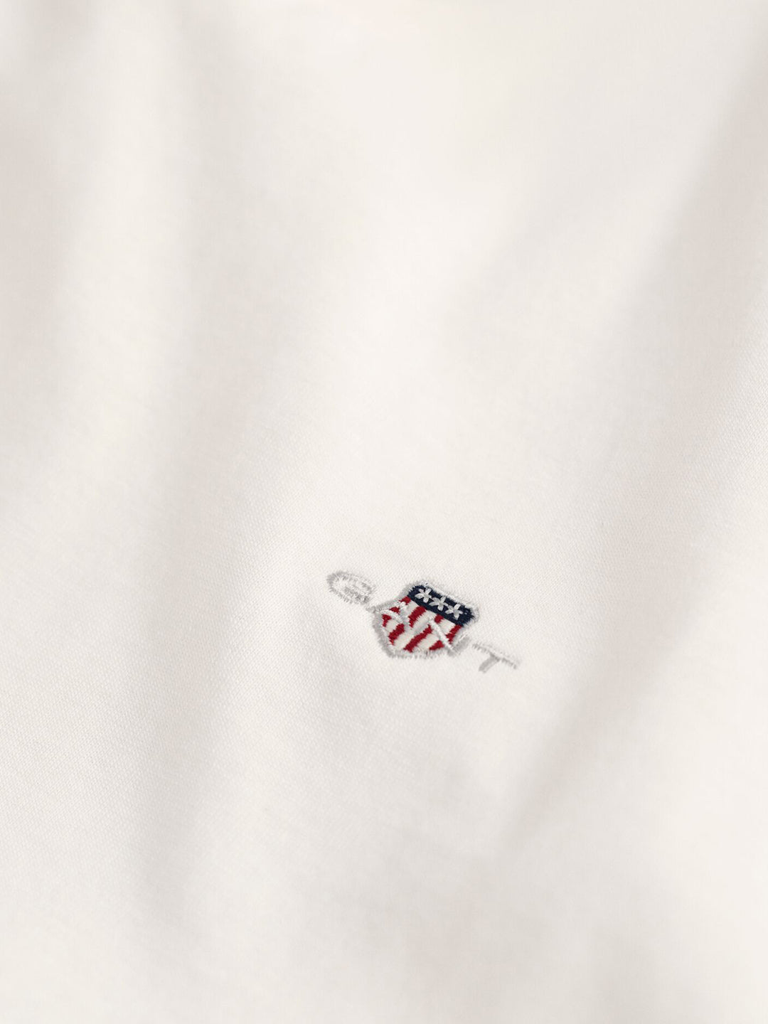 Gant Kids White Solid Round Neck Tshirt