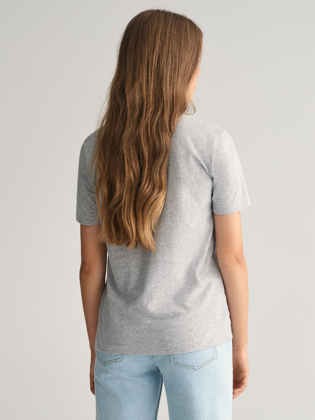 Gant Kids Grey Graphic Round Neck Tshirt