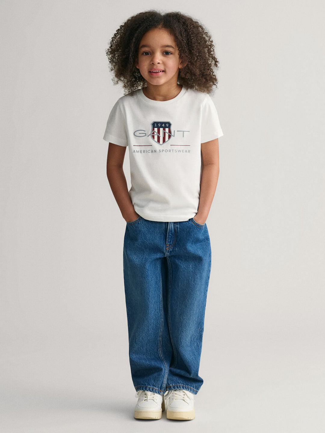 Gant Kids White Graphic Round Neck Tshirt