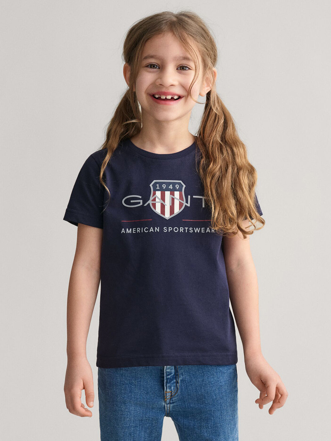 Gant Kids Blue Graphic Round Neck Tshirt