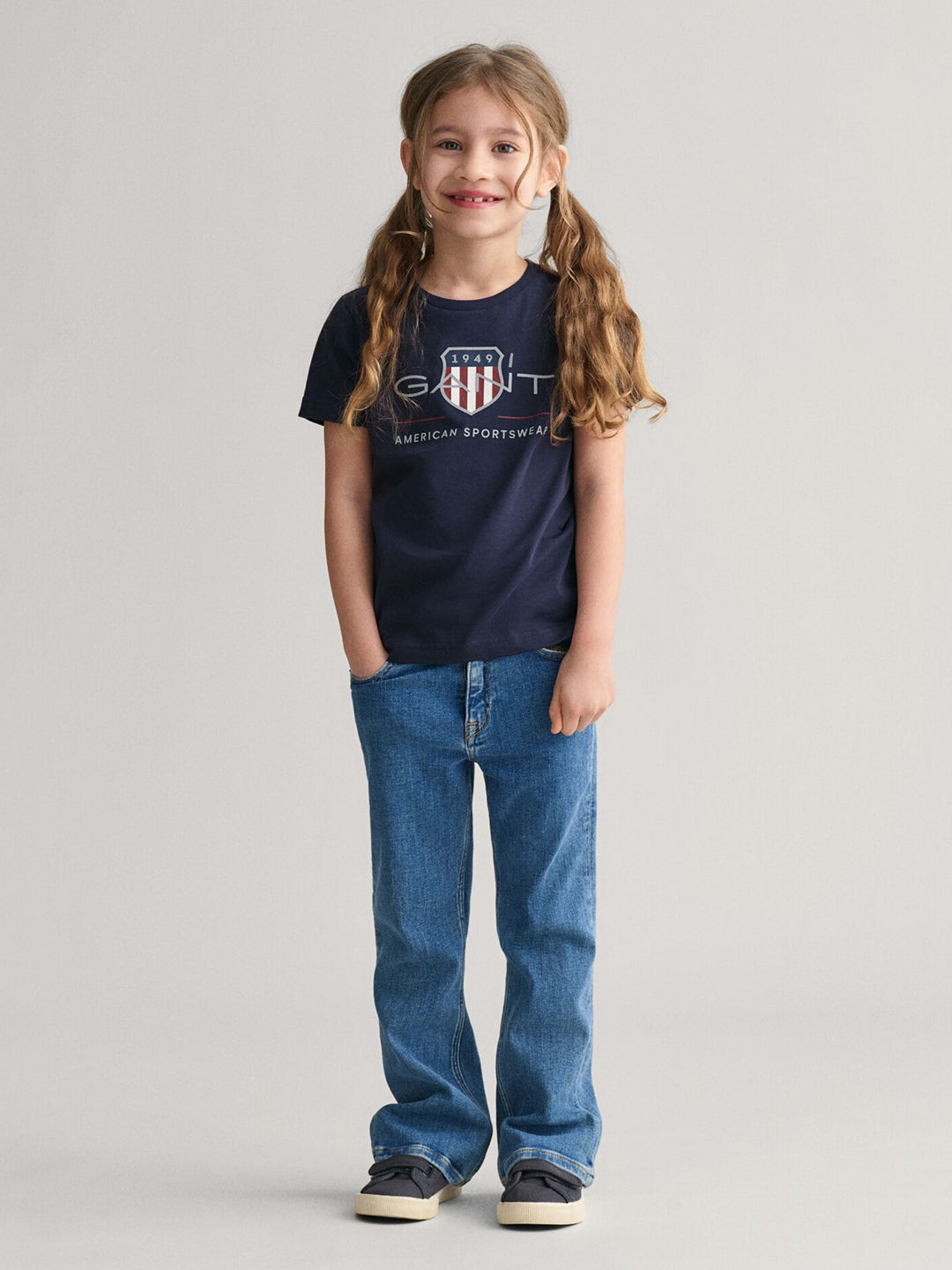 Gant Kids Blue Graphic Round Neck Tshirt