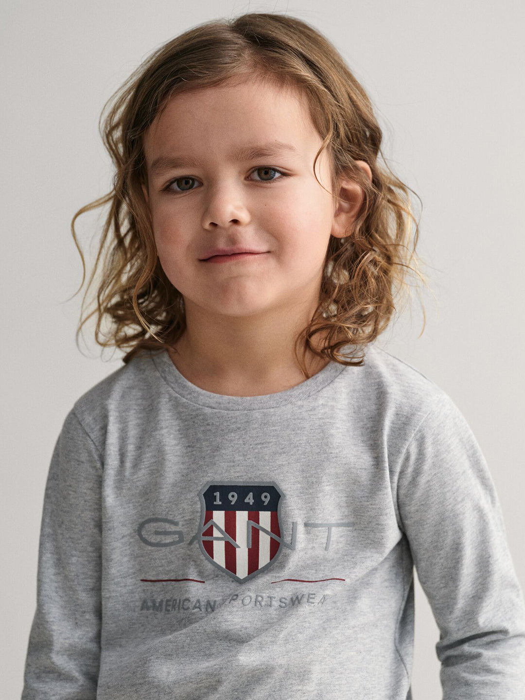 Gant Kids Grey Graphic Round Neck Tshirt