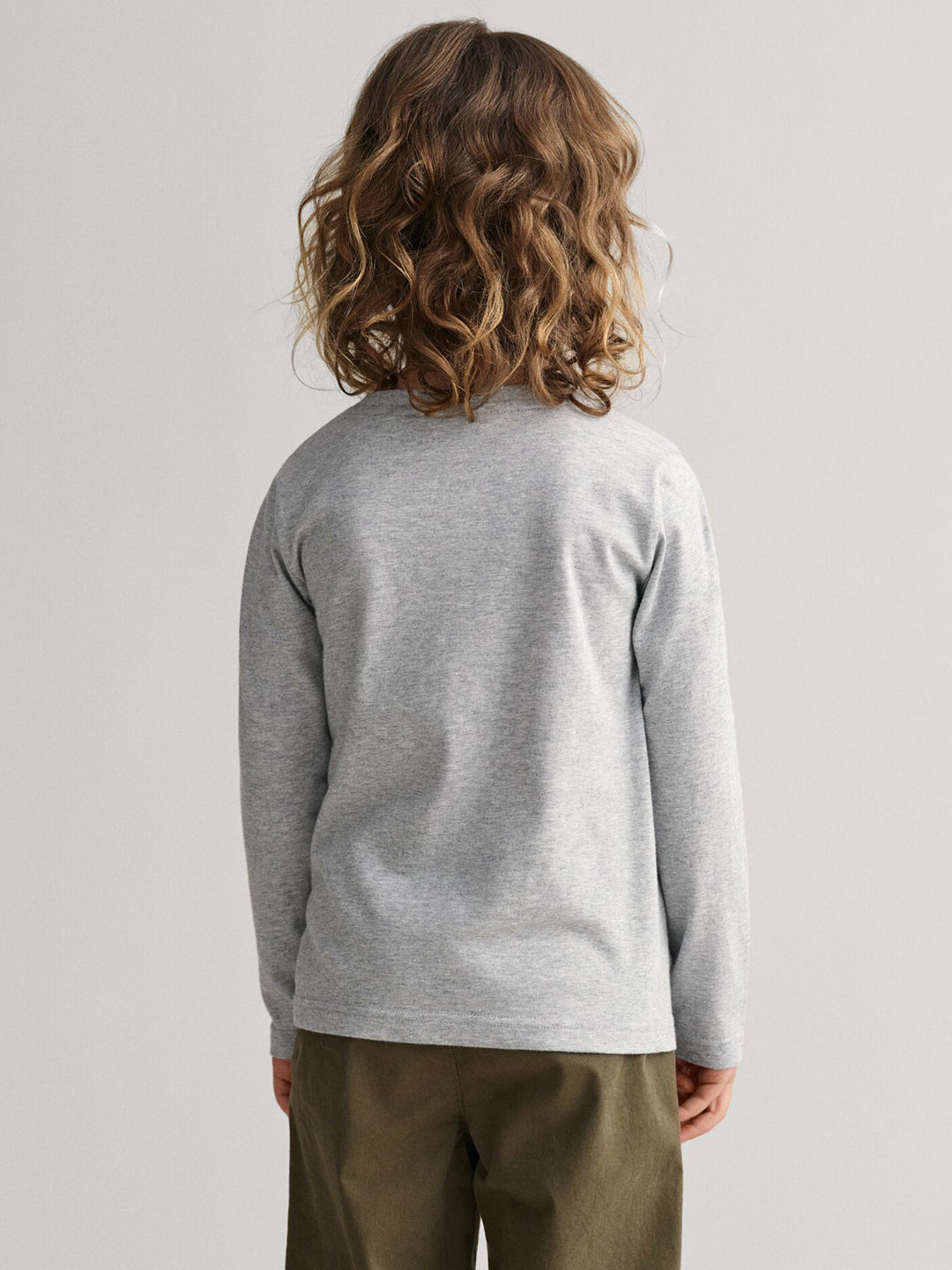 Gant Kids Grey Graphic Round Neck Tshirt