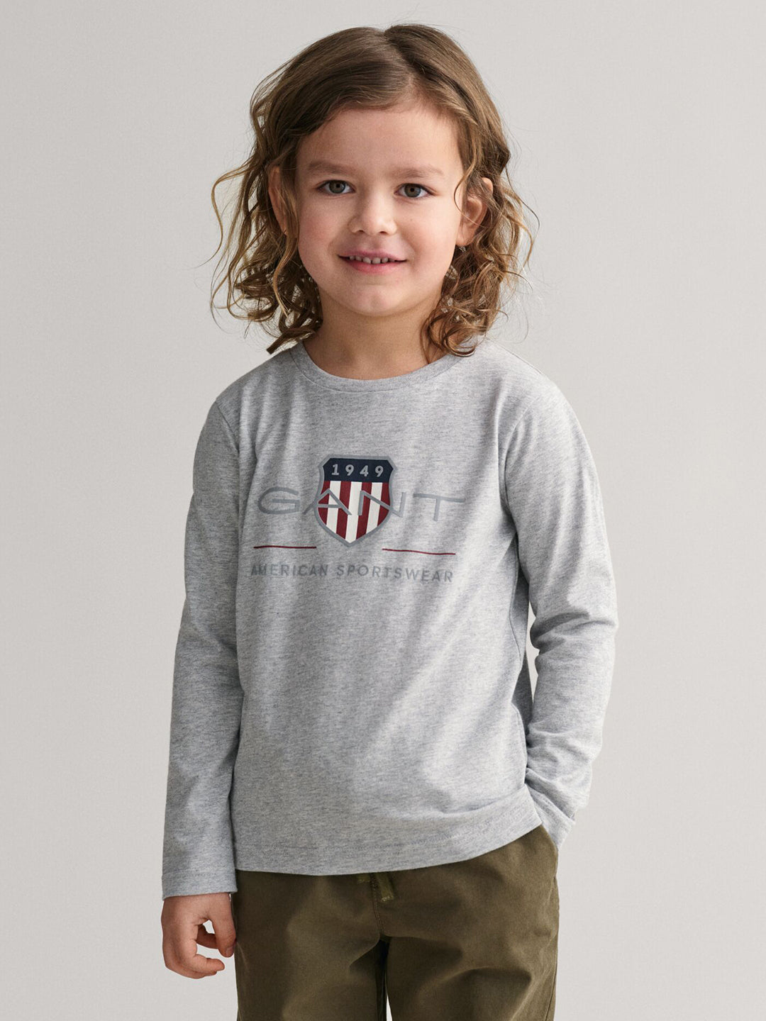 Gant Kids Grey Graphic Round Neck Tshirt