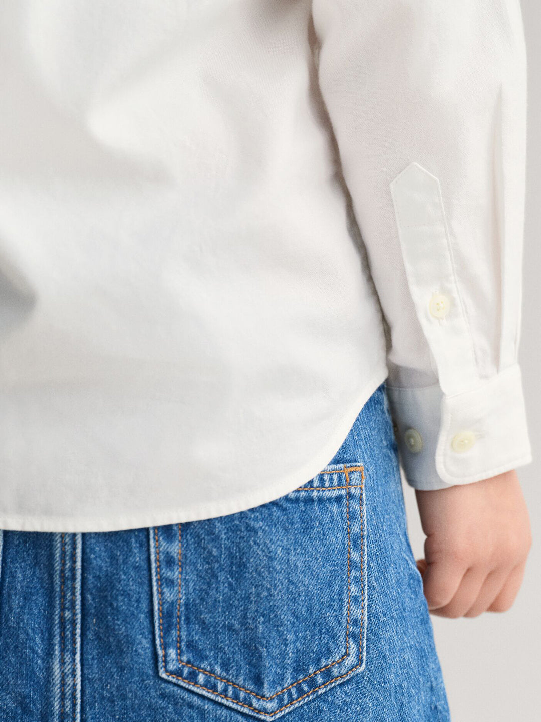 Gant Kids White Solid Collar Shirt