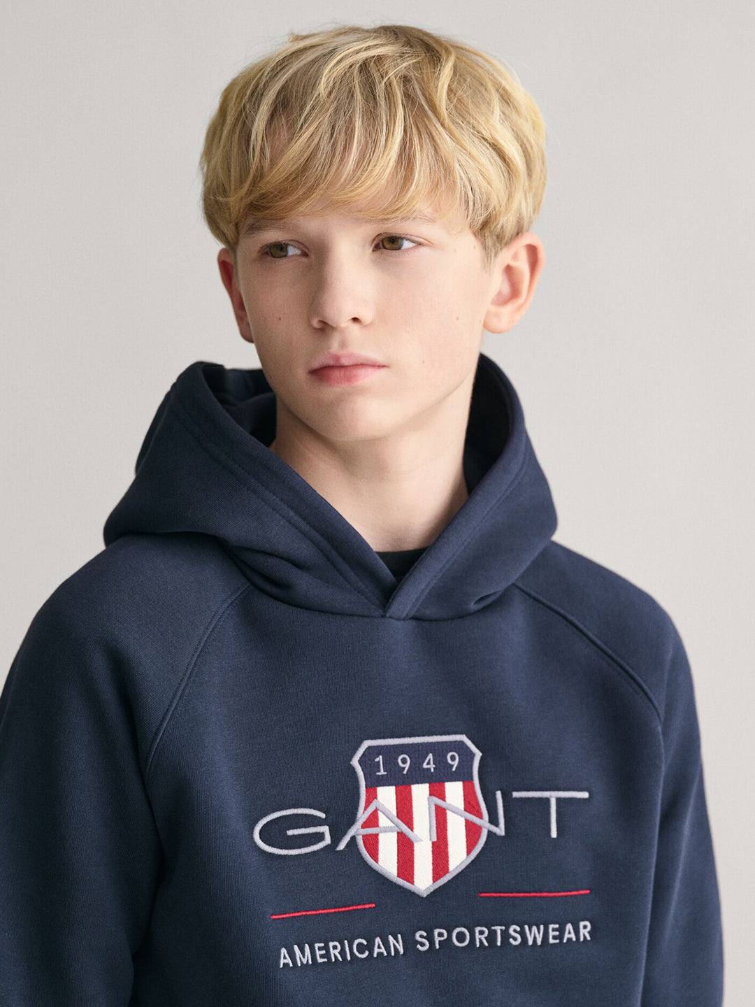Gant Kids Blue Graphic Hood Sweatshirt