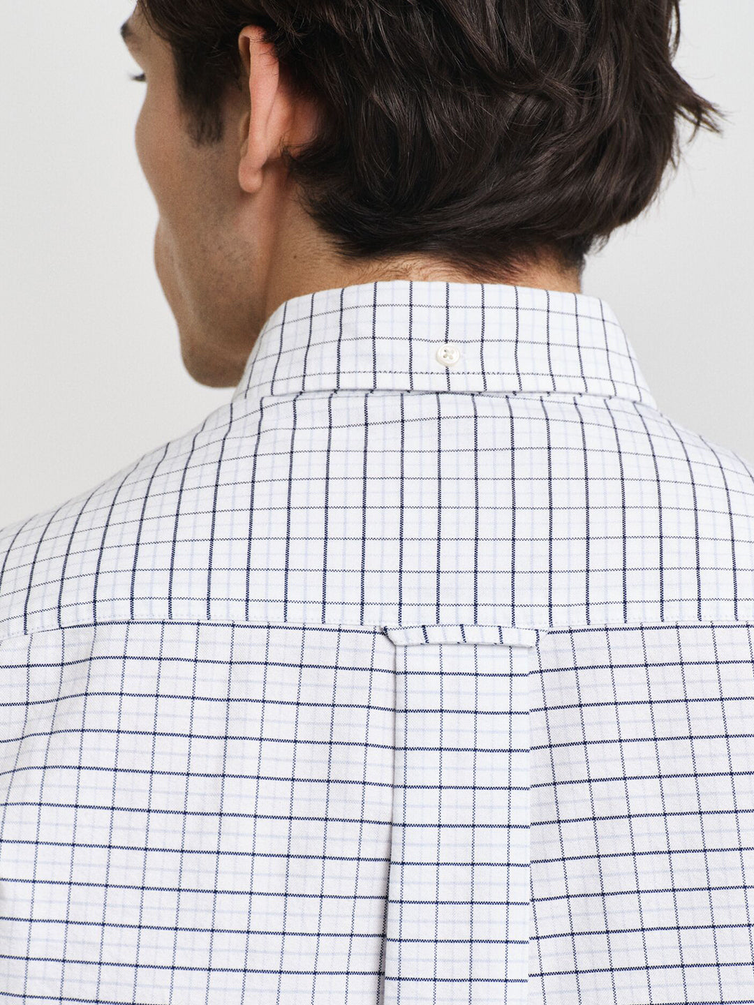 Gant Men Blue Check Collar Shirt