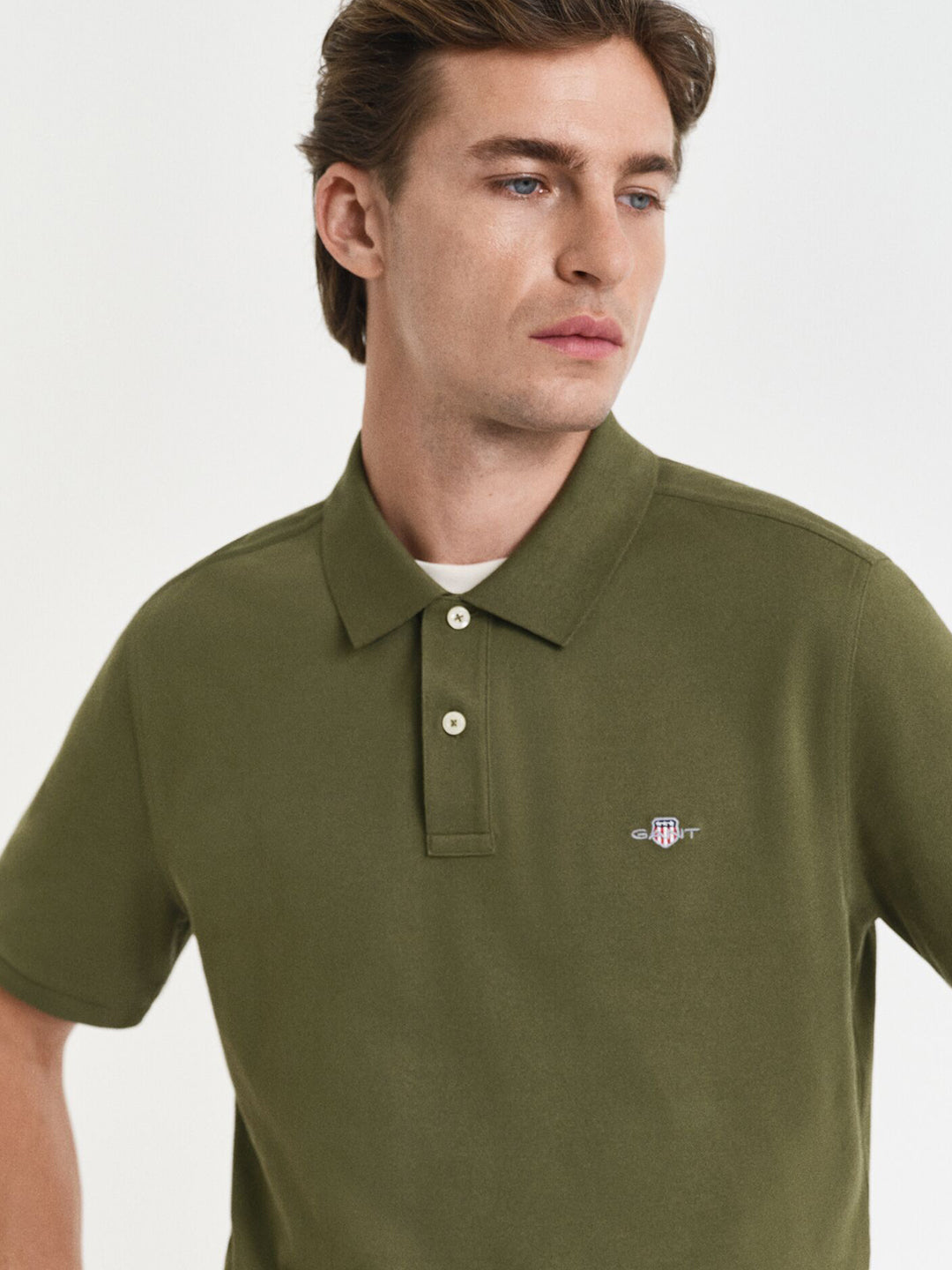 Gant Men Cream Solid Polo Tshirt