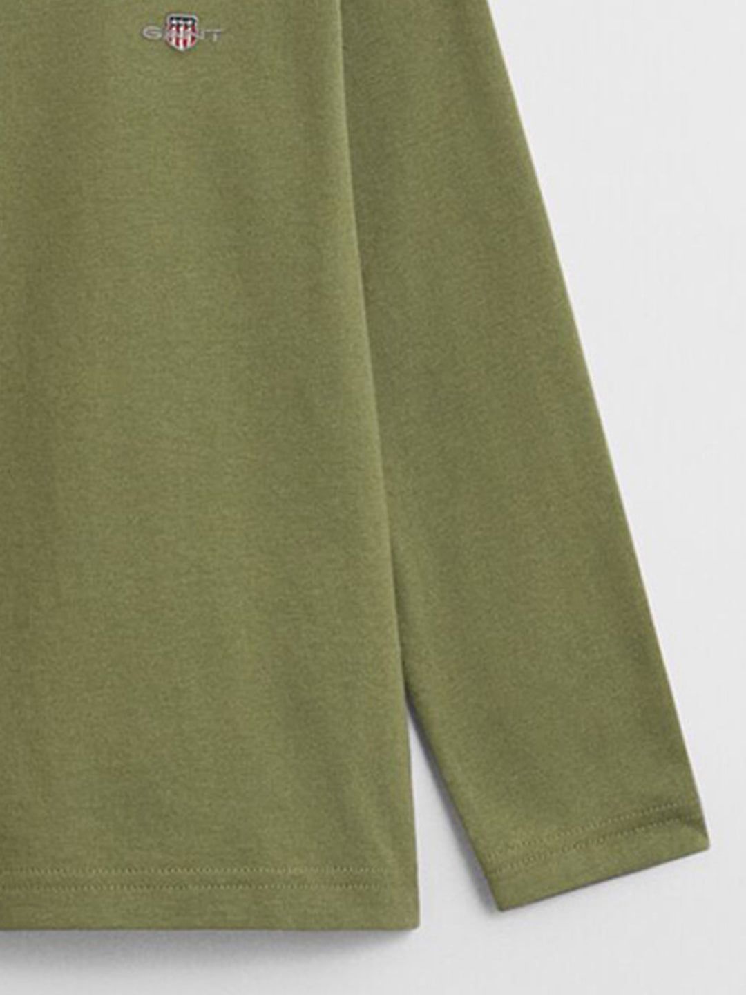 Gant Boys Green Solid Round Neck Tshirt