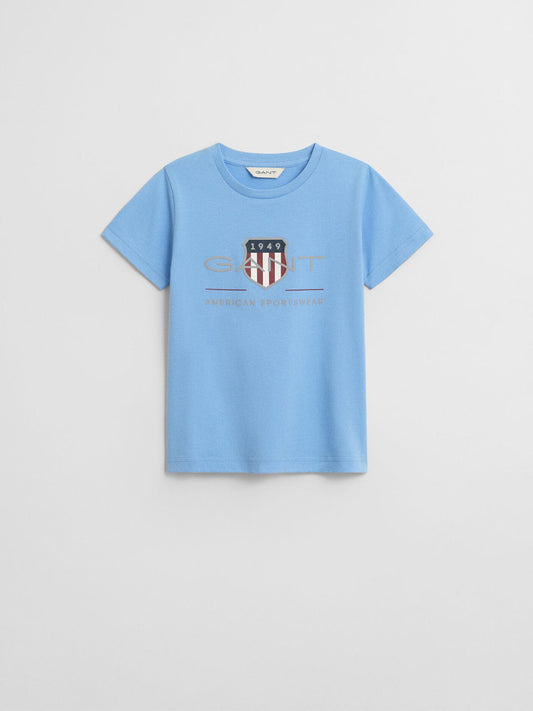 Gant Boys Blue Graphic Round Neck Tshirt
