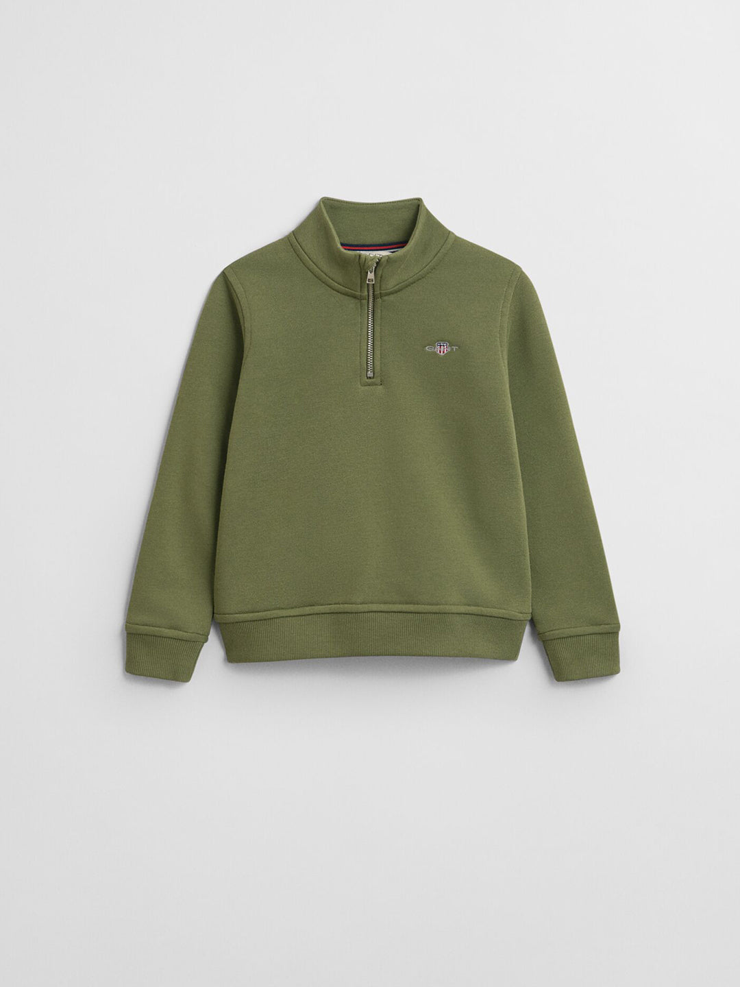 Gant Boys Green Solid Round Neck Sweatshirt
