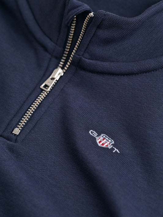 Gant Boys Blue Solid Round Neck Sweatshirt