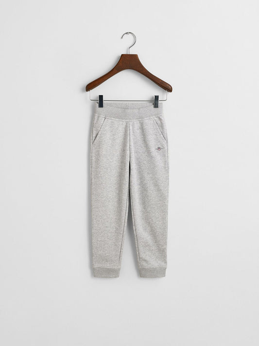 Gant Boys Grey Regular Fit Solid Sweatpant