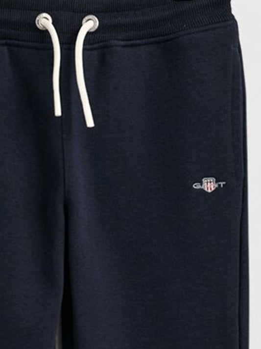 Gant Boys Blue Regular Fit Solid Sweatpant