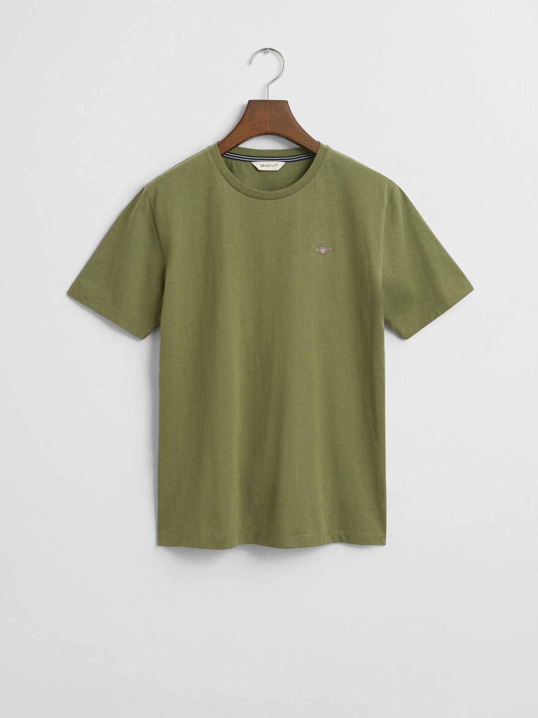 Gant Boys Green Solid Round Neck Tshirt