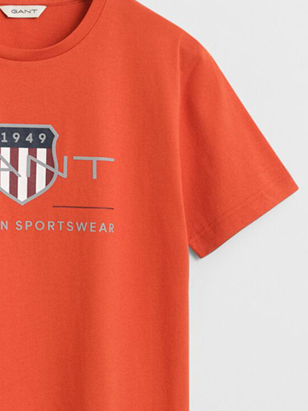 Gant Boys Orange Graphic Round Neck Tshirt