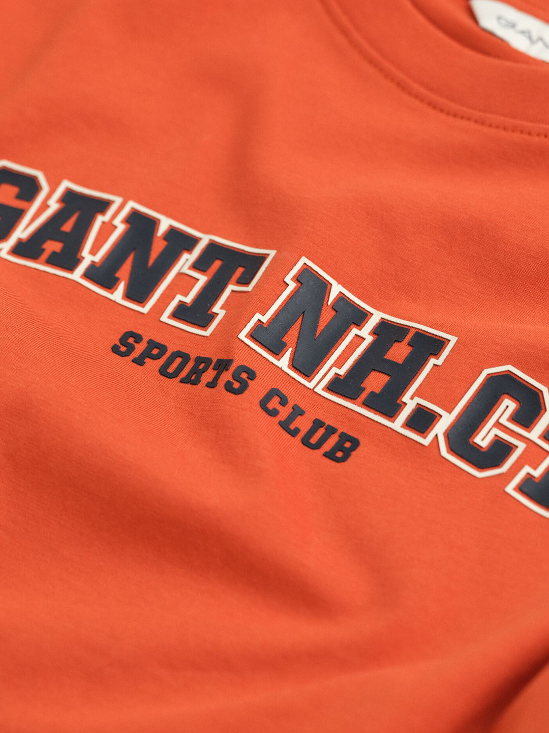 Gant Boys Orange Graphic Round Neck Tshirt