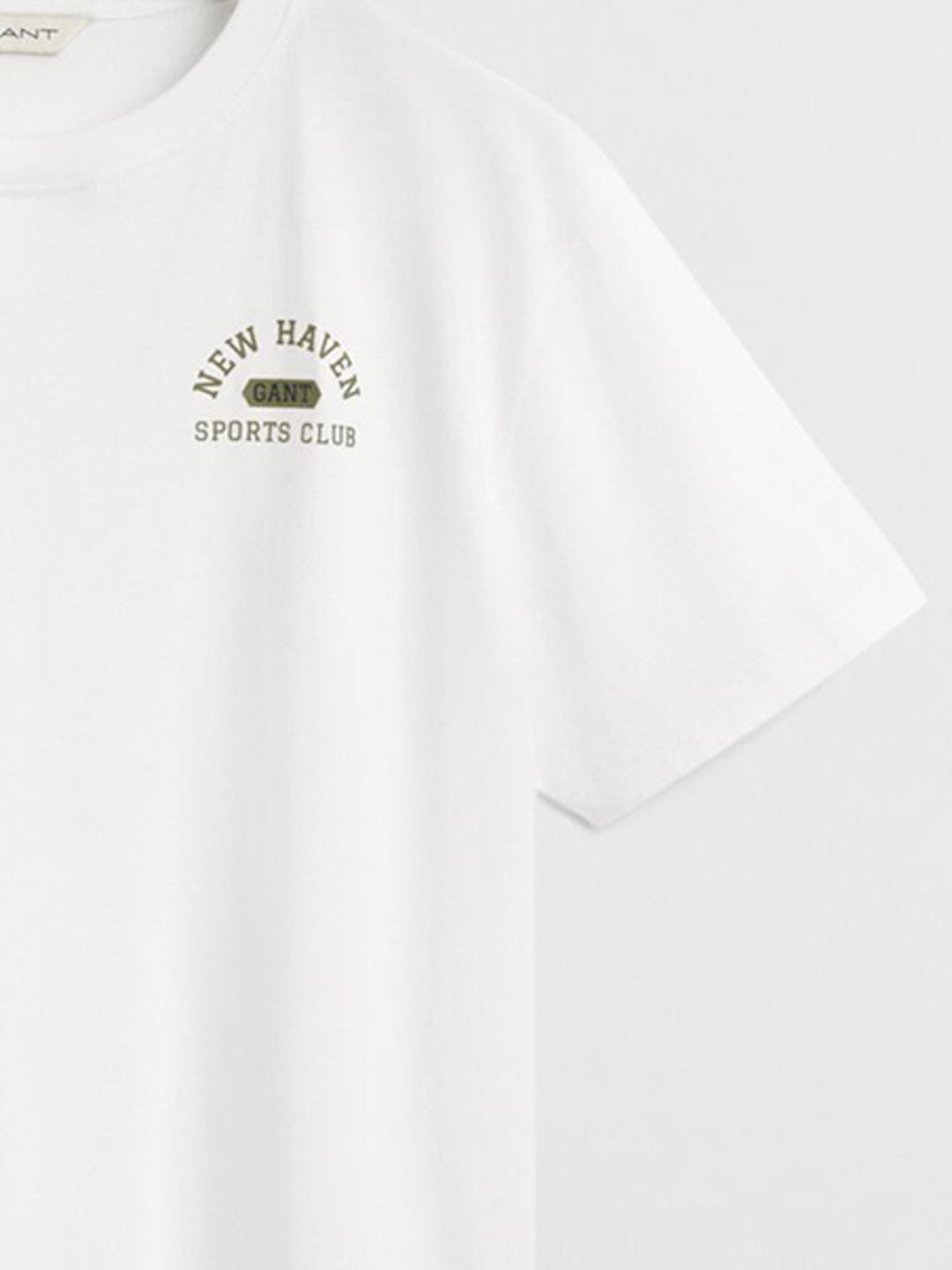 Gant Boys White Graphic Round Neck Tshirt