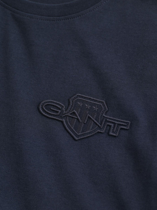 Gant Boys Blue Graphic Round Neck Tshirt