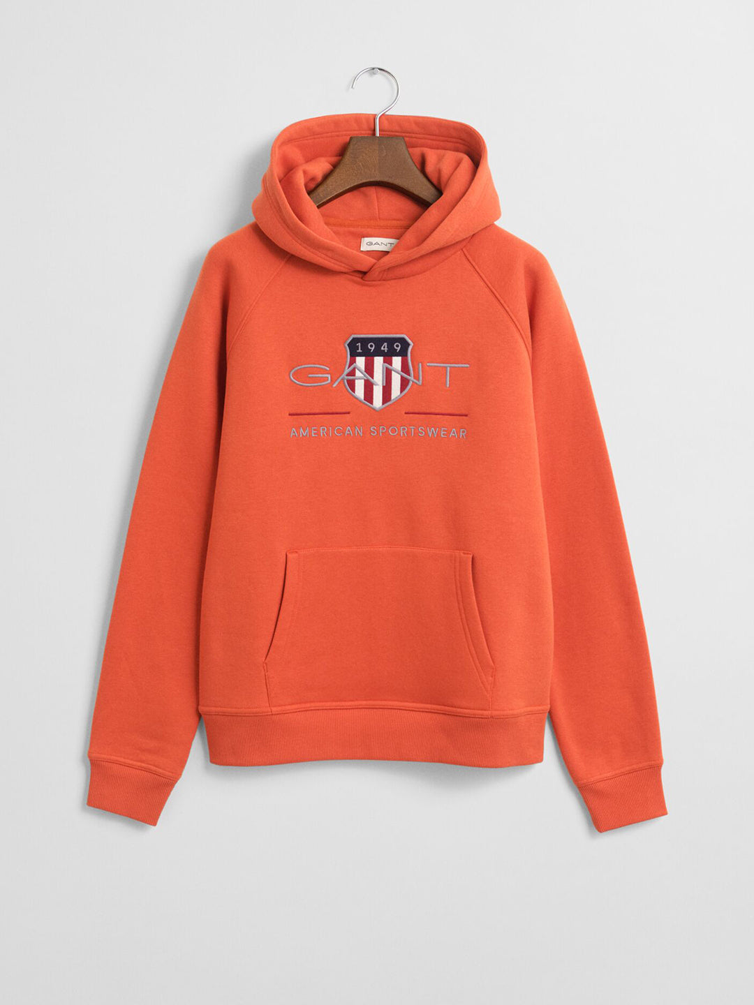 Gant Boys Orange Graphic Hooded Sweatshirt