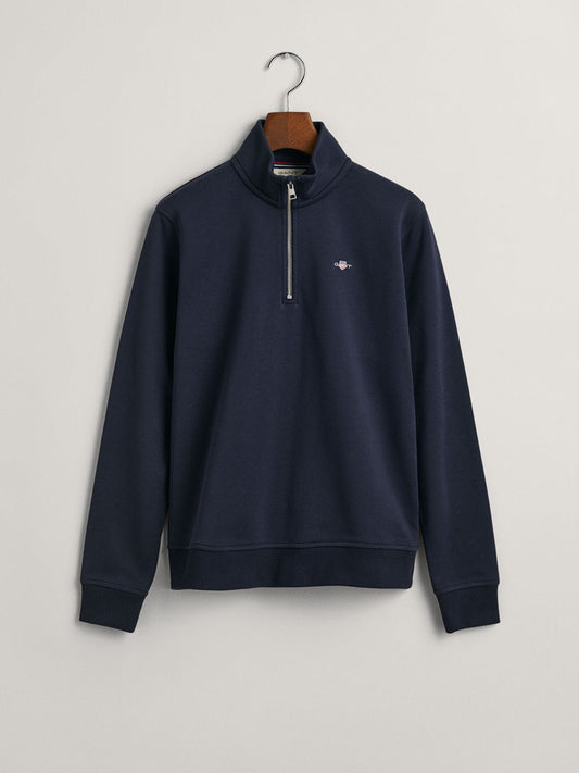 Gant Boys Blue Solid Round Neck Sweatshirt
