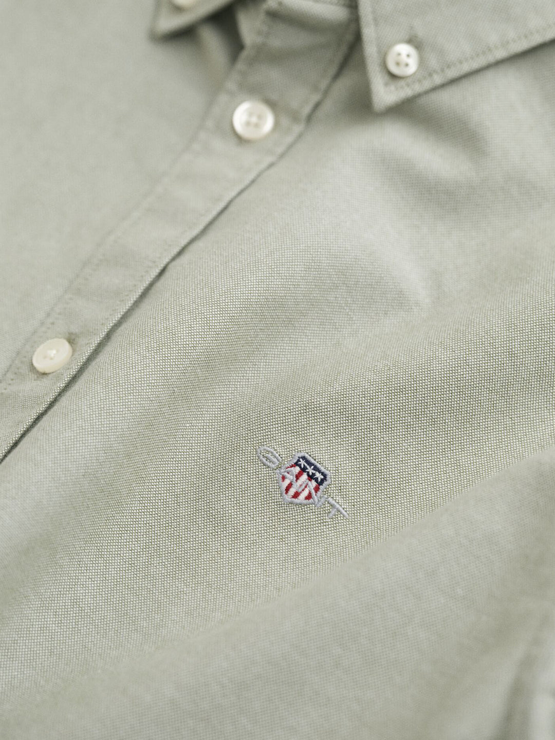 Gant Boys Green Solid Collar Shirt