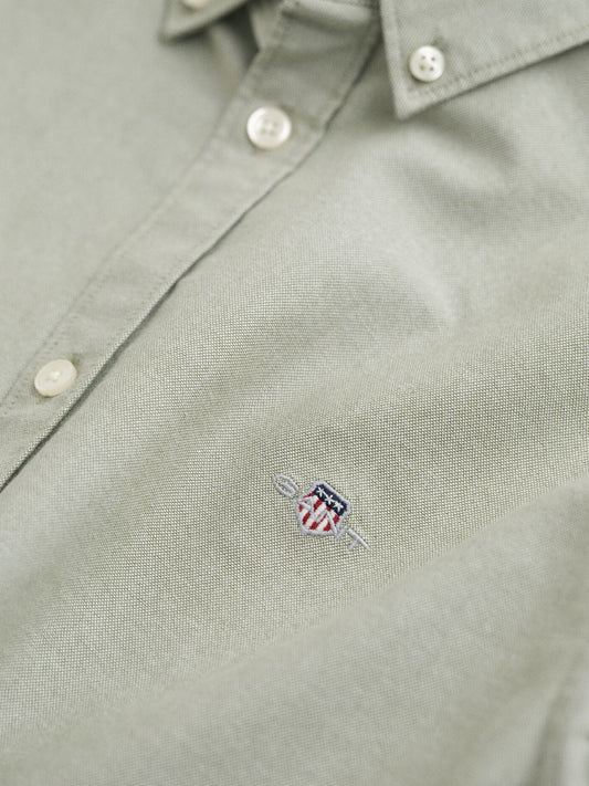 Gant Boys Green Solid Collar Shirt