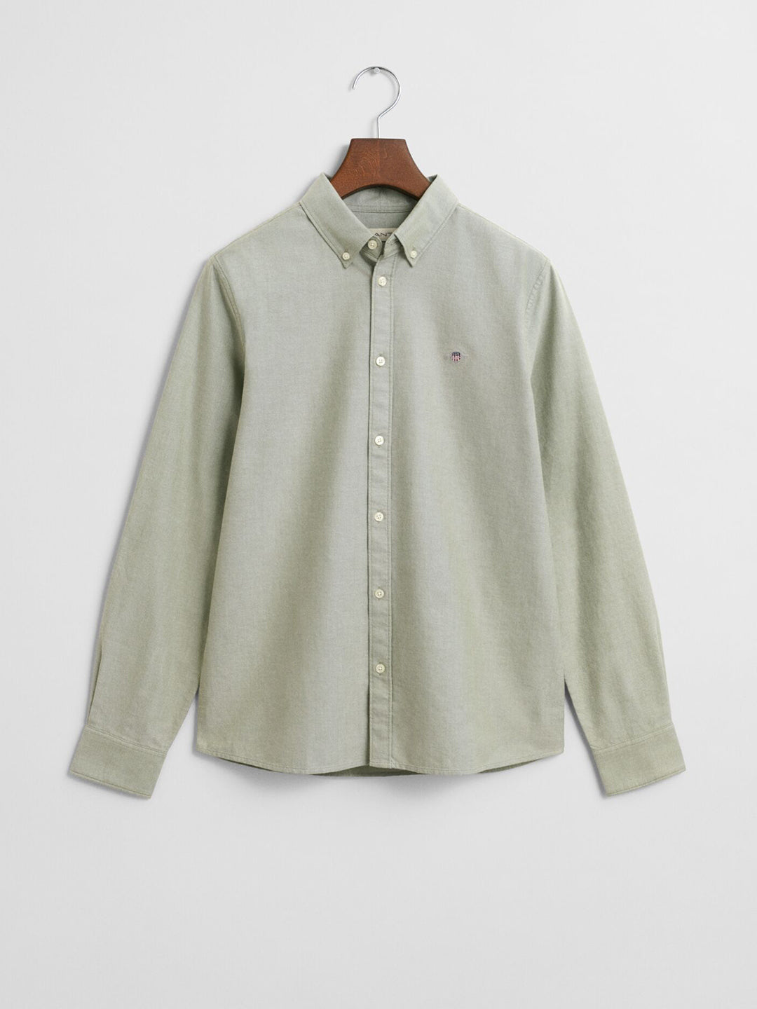 Gant Boys Green Solid Collar Shirt