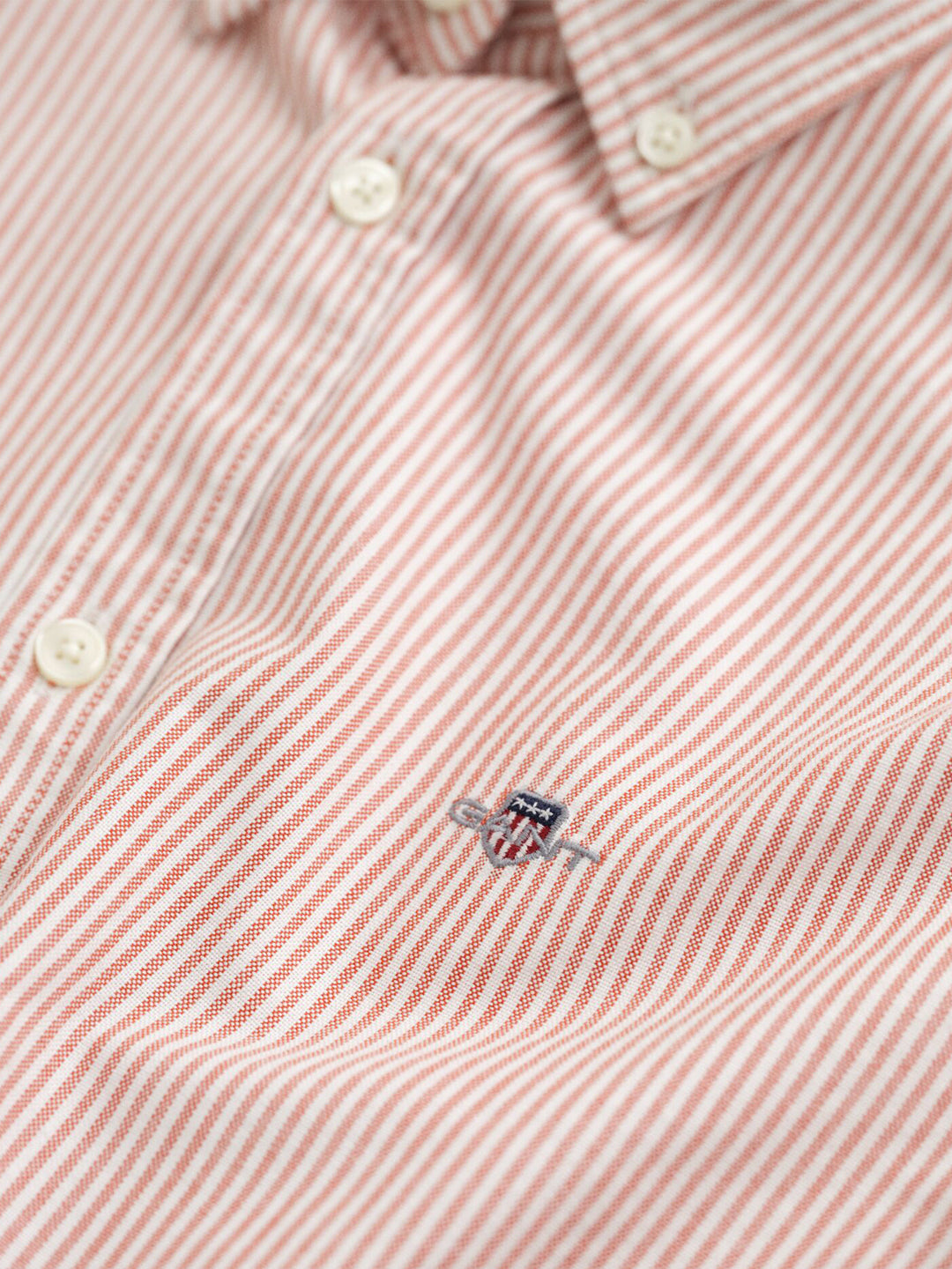 Gant Boys Orange Striped Collar Shirt