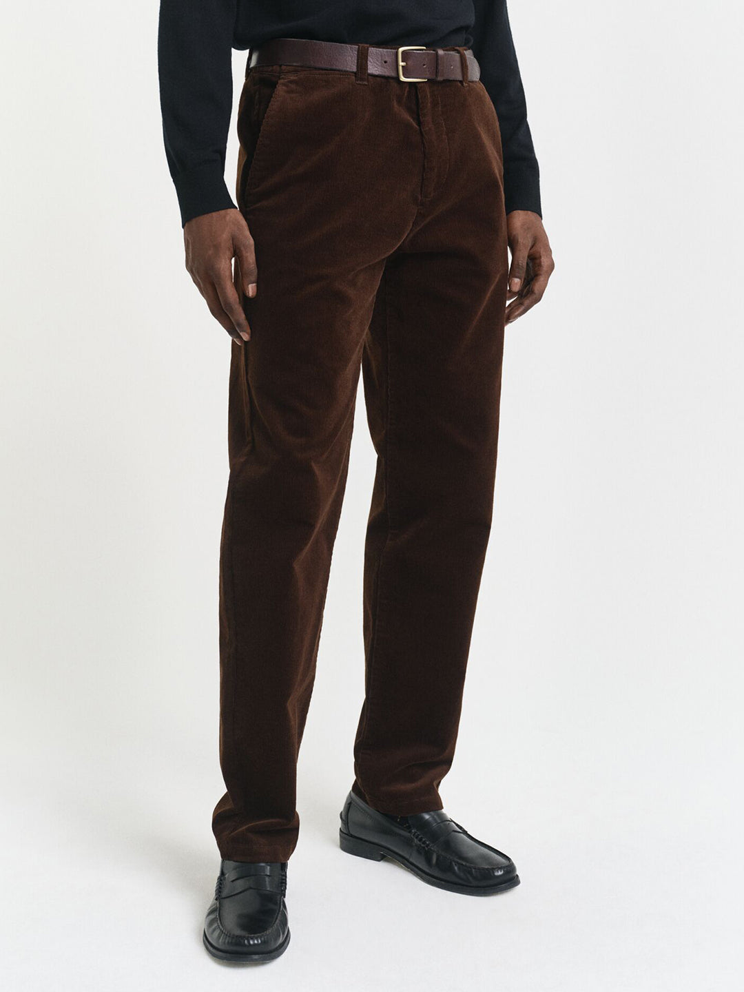 Gant Men Brown Regular Fit Solid Trouser