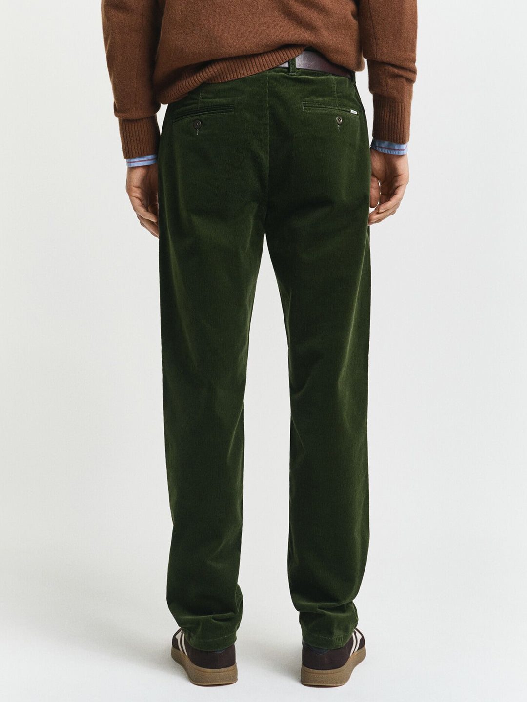 Gant Men Green Regular Fit Solid Trouser