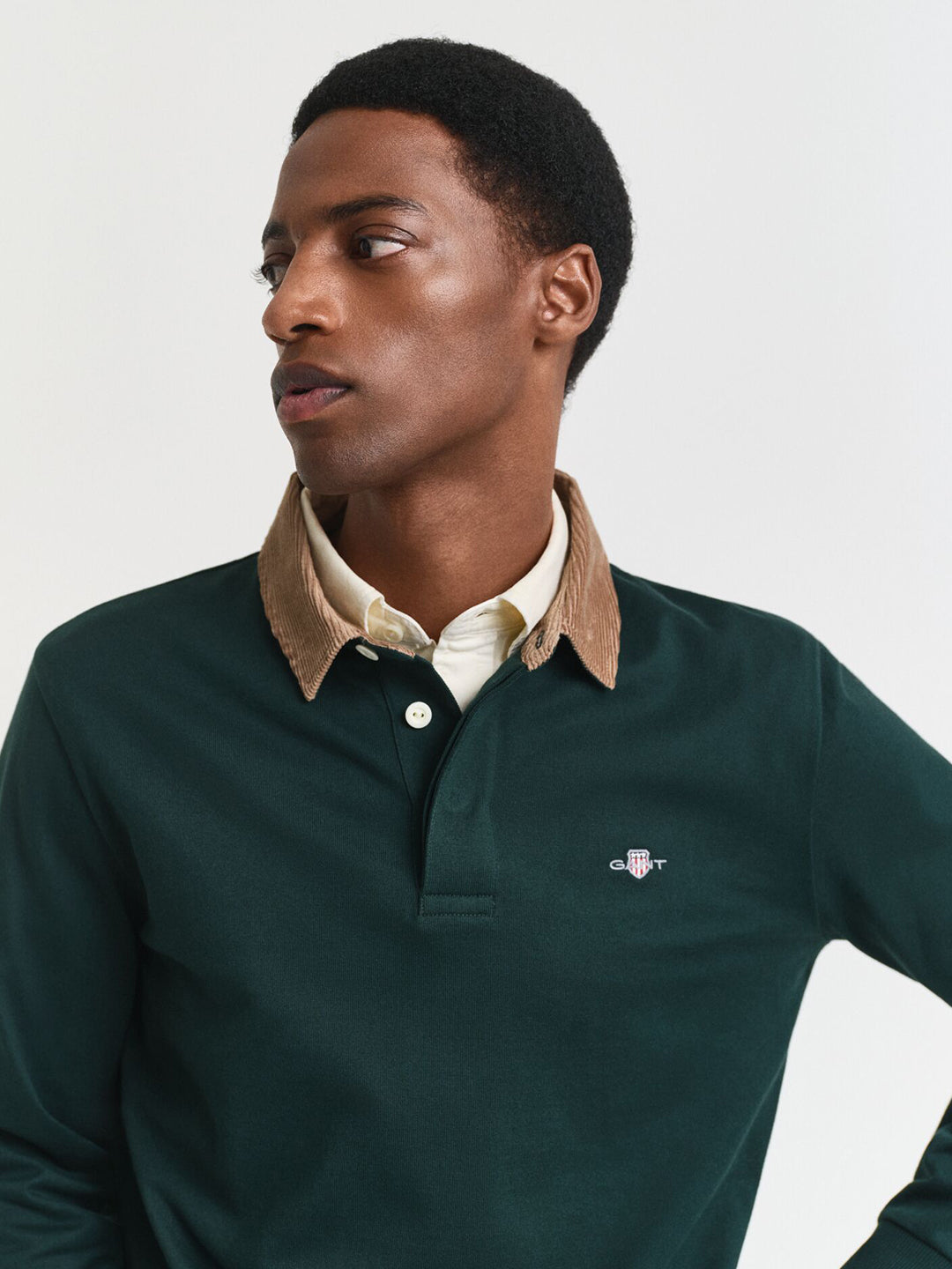 Gant Men Green Solid Polo Tshirt