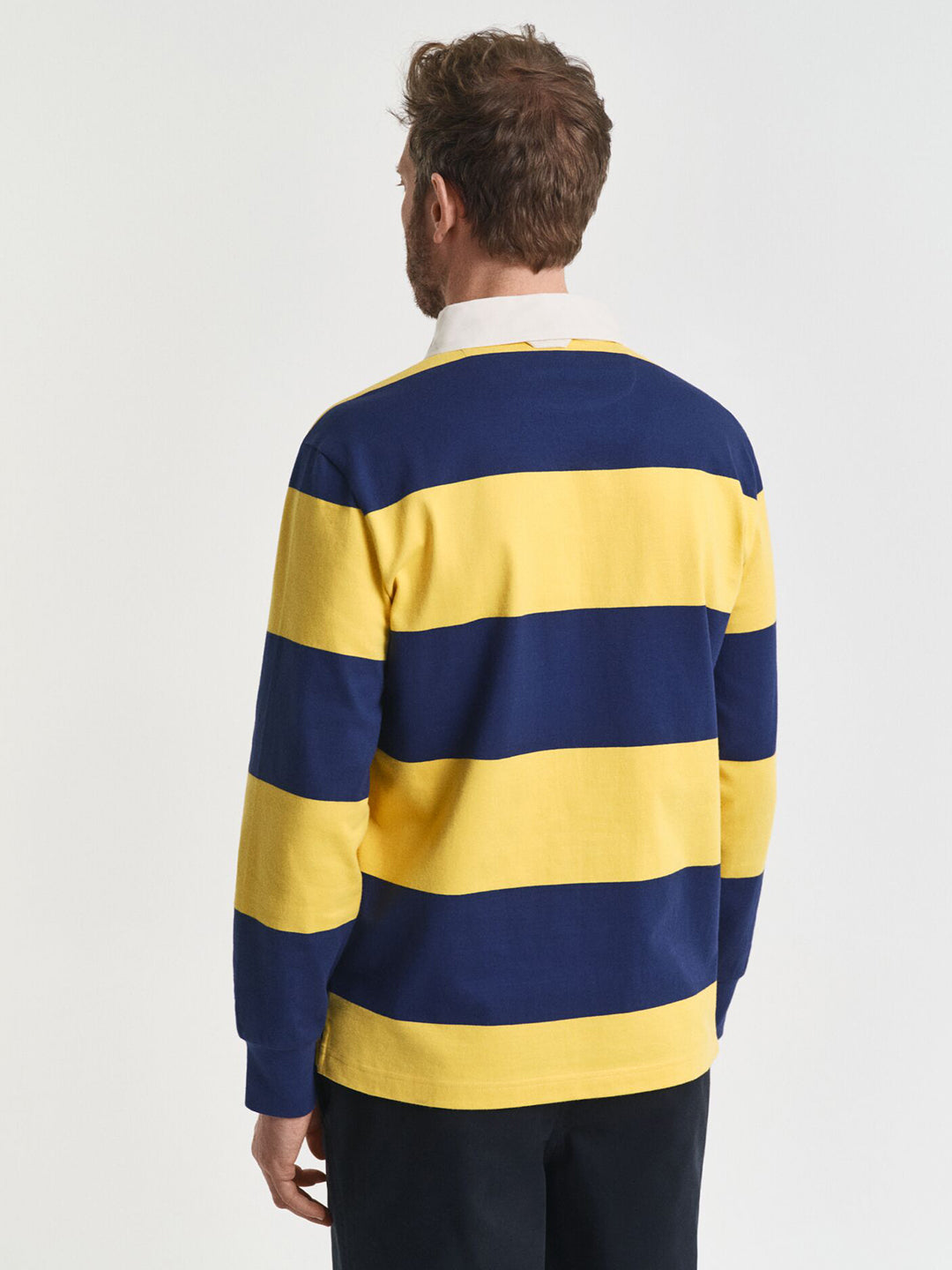 Gant Men Blue Striped Polo Tshirt