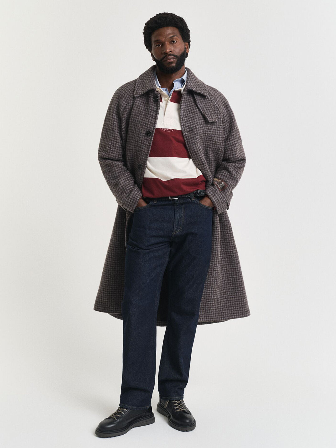 Gant Men Blue Striped Polo Tshirt