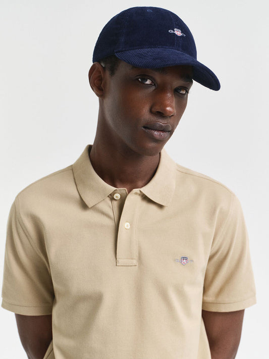 Gant Men Beige Solid Polo Tshirt