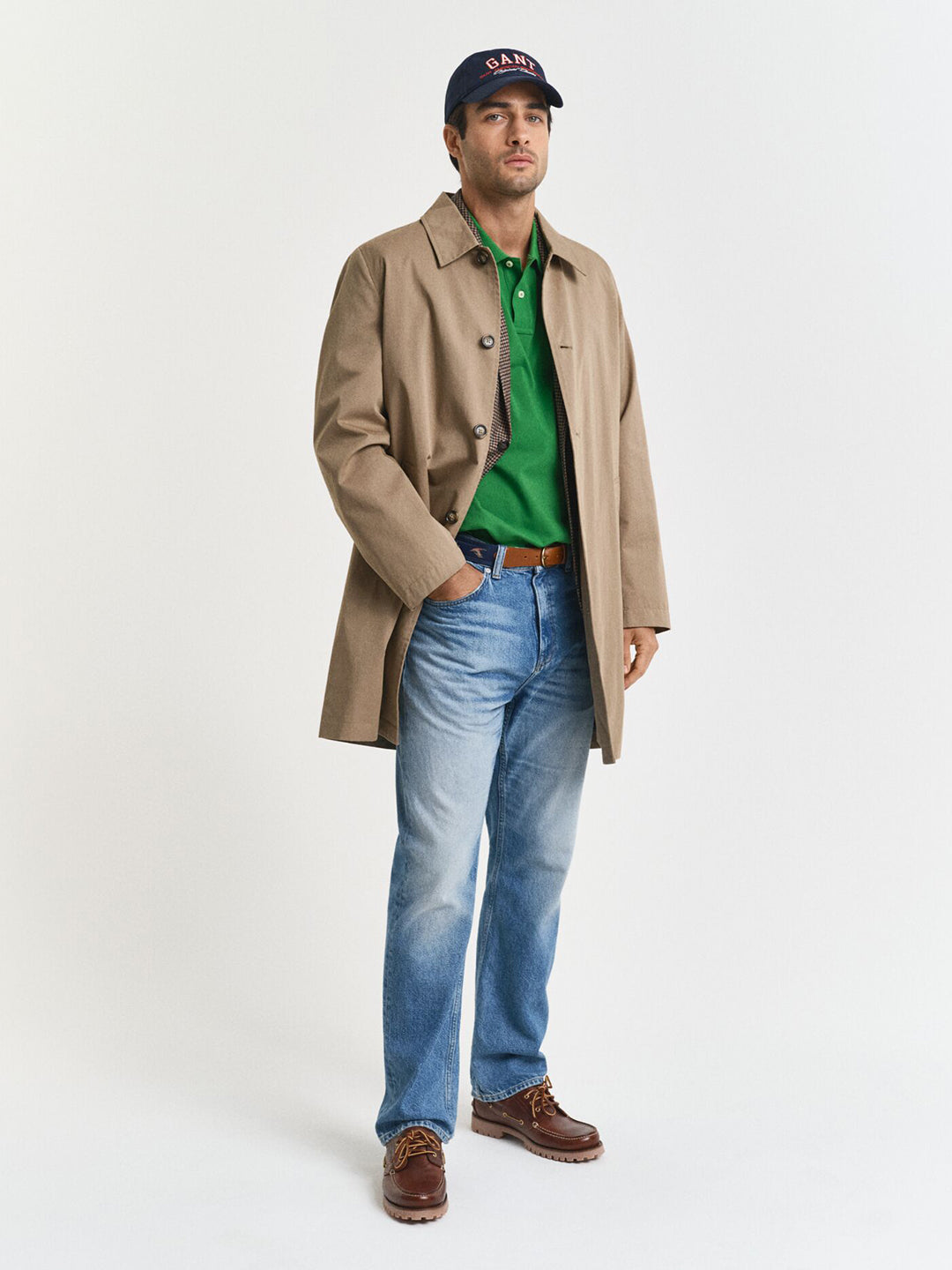 Gant Men Green Solid Polo Tshirt